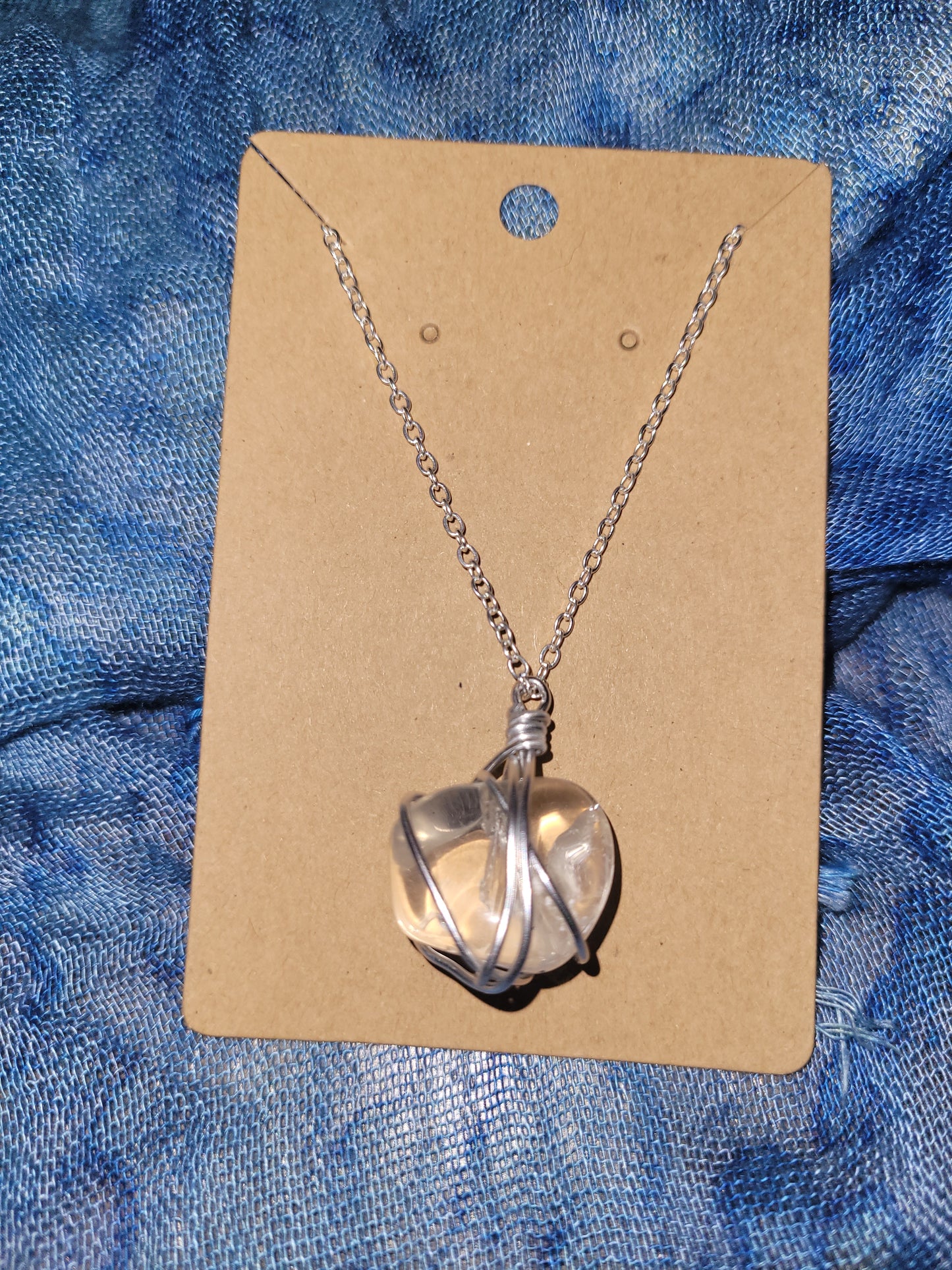 Clear quartz necklace