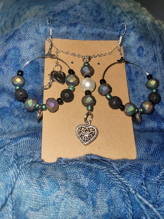 Conjunto de aros con cuentas