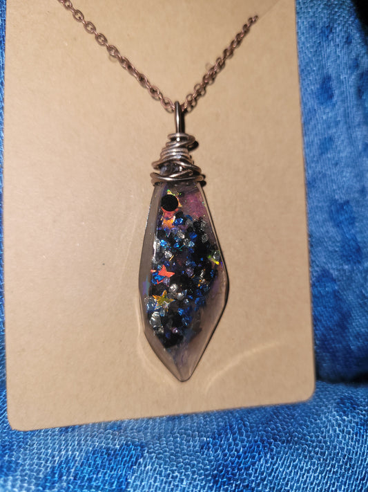 Resin crystal necklace